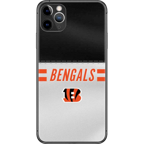 NFL Cincinnati Bengals White Striped iPhone 11 Pro Max Skin