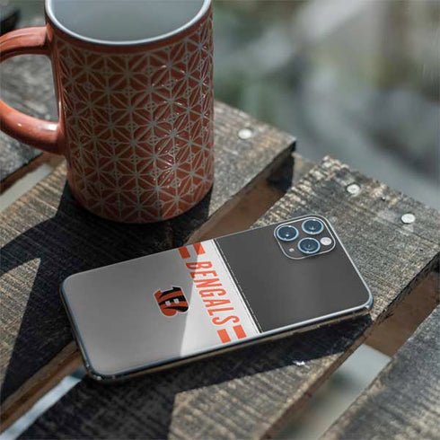 NFL Cincinnati Bengals White Striped iPhone 11 Pro Max Skin