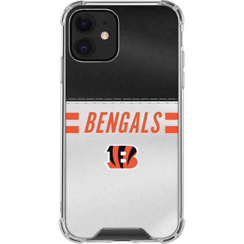 NFL Cincinnati Bengals White Striped iPhone 12 Clear Case