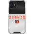 NFL Cincinnati Bengals White Striped iPhone 12 Clear Case