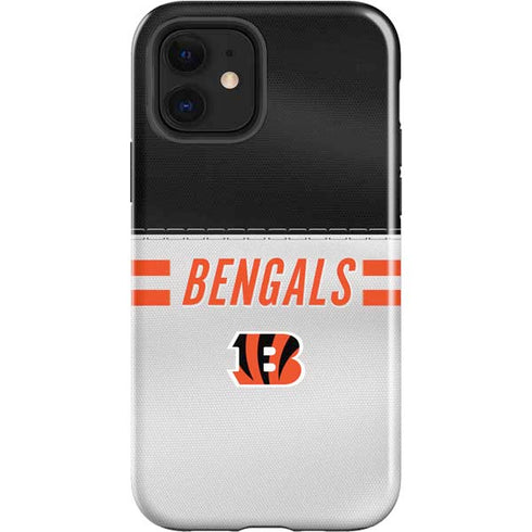 NFL Cincinnati Bengals White Striped iPhone 12 Impact Case