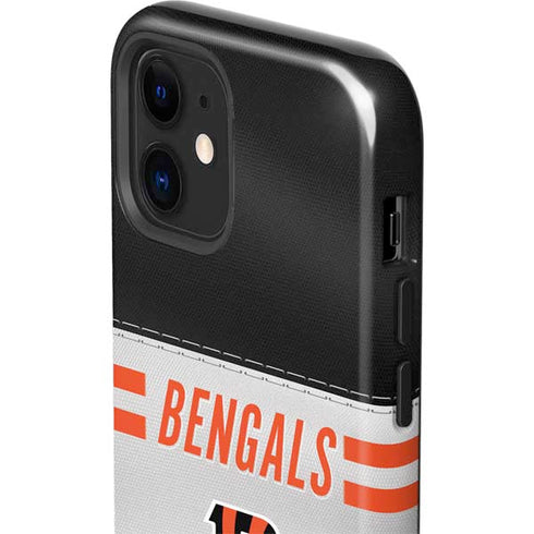 NFL Cincinnati Bengals White Striped iPhone 12 Impact Case
