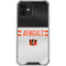 NFL Cincinnati Bengals White Striped iPhone 12 Mini Clear Case
