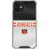 NFL Cincinnati Bengals White Striped iPhone 12 Mini Clear Case