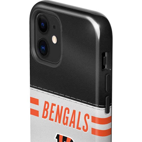 NFL Cincinnati Bengals White Striped iPhone 12 Mini Impact Case