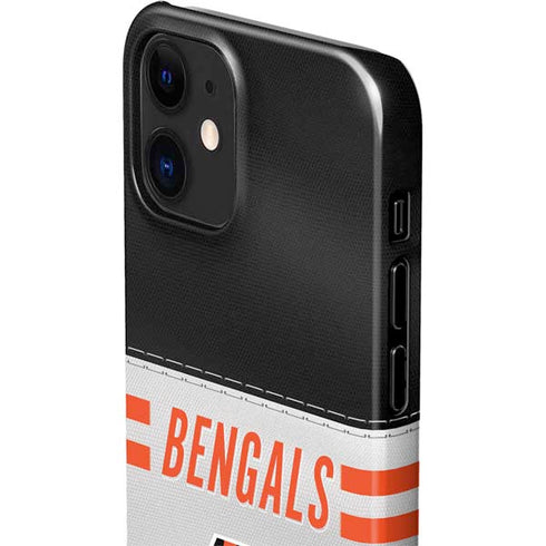NFL Cincinnati Bengals White Striped iPhone 12 Mini Lite Case
