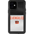 NFL Cincinnati Bengals White Striped iPhone 12 Mini Waterproof Case