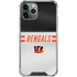 NFL Cincinnati Bengals White Striped iPhone 12 Pro Clear Case