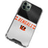 NFL Cincinnati Bengals White Striped iPhone 12 Pro Clear Case