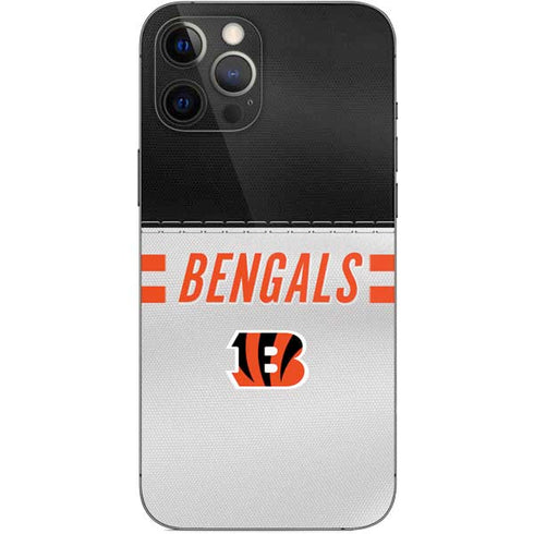 NFL Cincinnati Bengals White Striped iPhone 12 Pro Max Skin