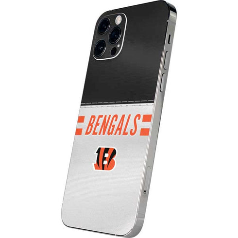 NFL Cincinnati Bengals White Striped iPhone 12 Pro Max Skin