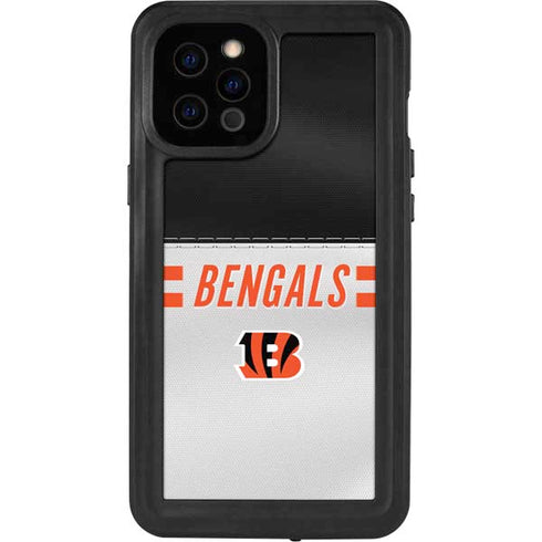 NFL Cincinnati Bengals White Striped iPhone 12 Pro Max Waterproof Case