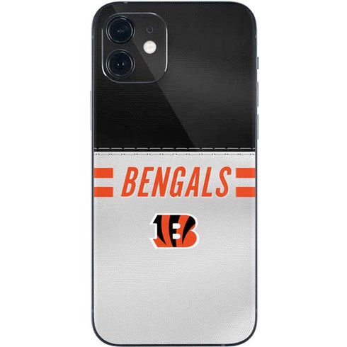 NFL Cincinnati Bengals White Striped iPhone 12 Skin
