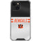 NFL Cincinnati Bengals White Striped iPhone 13 Mini Clear Case