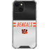 NFL Cincinnati Bengals White Striped iPhone 13 Mini Clear Case