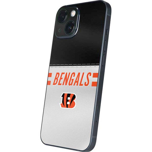 NFL Cincinnati Bengals White Striped iPhone 13 Mini Skin