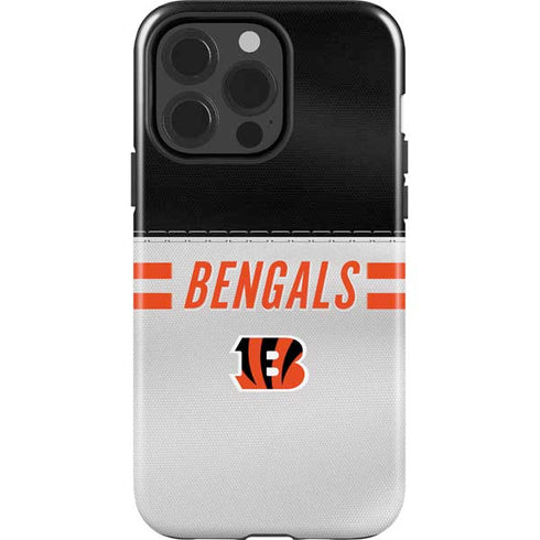 NFL Cincinnati Bengals White Striped iPhone 13 Pro Impact Case