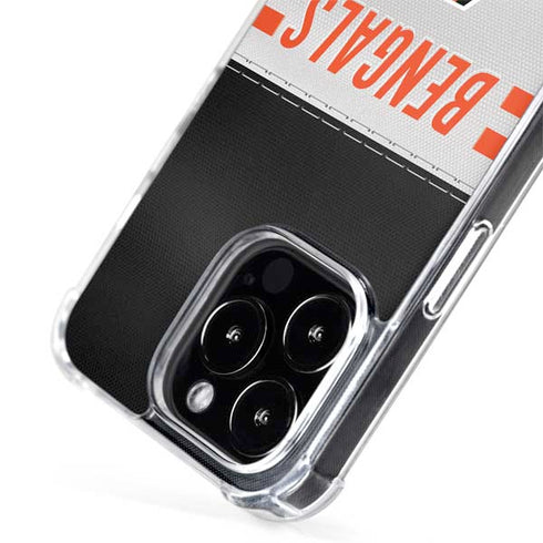 NFL Cincinnati Bengals White Striped iPhone 13 Pro MagSafe Case