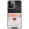 NFL Cincinnati Bengals White Striped iPhone 13 Pro Max Clear Case