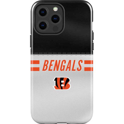 NFL Cincinnati Bengals White Striped iPhone 13 Pro Max Impact Case