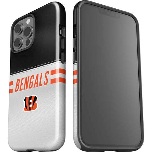 NFL Cincinnati Bengals White Striped iPhone 13 Pro Max Impact Case