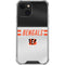 NFL Cincinnati Bengals White Striped iPhone 14 Plus Clear Case