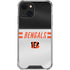 NFL Cincinnati Bengals White Striped iPhone 15 Plus Clear Case