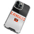 NFL Cincinnati Bengals White Striped iPhone 14 Pro Clear Case