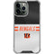 NFL Cincinnati Bengals White Striped iPhone 14 Pro Max Clear Case