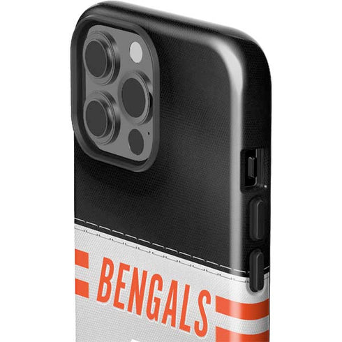 NFL Cincinnati Bengals White Striped iPhone 15 Pro Max Impact Case