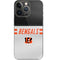 NFL Cincinnati Bengals White Striped iPhone 14 Pro Skin