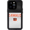 NFL Cincinnati Bengals White Striped iPhone 14 Pro Waterproof Case