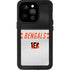 NFL Cincinnati Bengals White Striped iPhone 14 Pro Waterproof Case