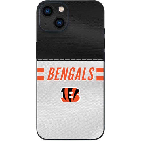 NFL Cincinnati Bengals White Striped iPhone 14 Skin