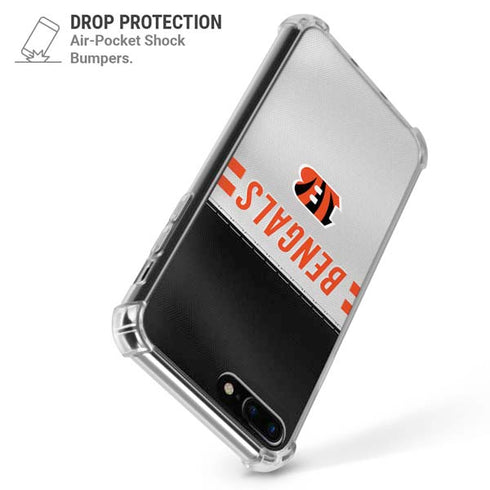 NFL Cincinnati Bengals White Striped iPhone 7/8 Plus Clear Case