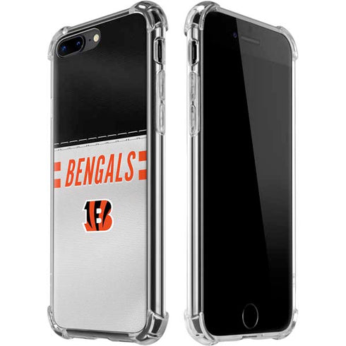 NFL Cincinnati Bengals White Striped iPhone 7/8 Plus Clear Case