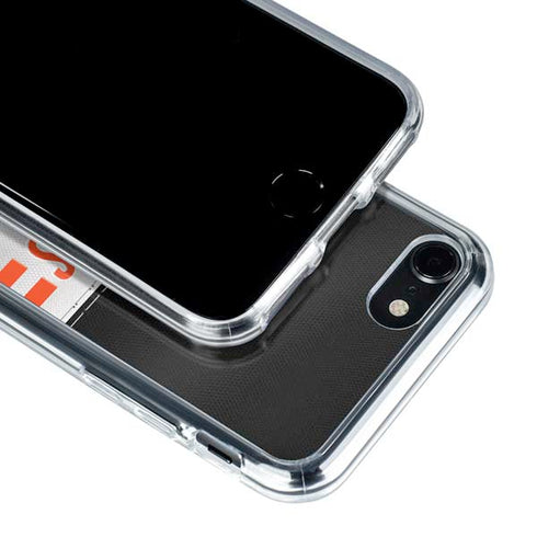 NFL Cincinnati Bengals White Striped iPhone SE (2nd & 3rd Gen) Clear Case
