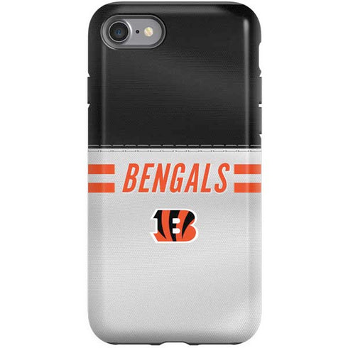 NFL Cincinnati Bengals White Striped iPhone SE (2nd & 3rd Gen) Pro Case