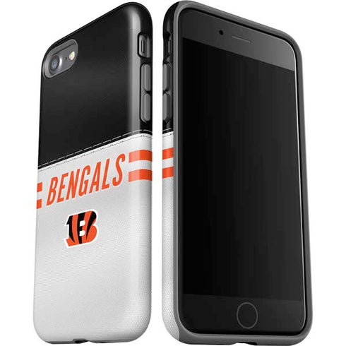 NFL Cincinnati Bengals White Striped iPhone SE (2nd & 3rd Gen) Pro Case