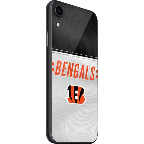 NFL Cincinnati Bengals White Striped iPhone SE (2nd & 3rd Gen) Skin