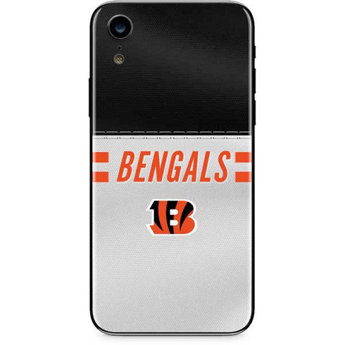 NFL Cincinnati Bengals White Striped iPhone XR Skin