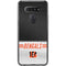 NFL Cincinnati Bengals White Striped LG K51/Q51 Clear Case