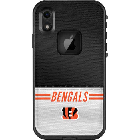 NFL Cincinnati Bengals White Striped LifeProof Fre iPhone Skin