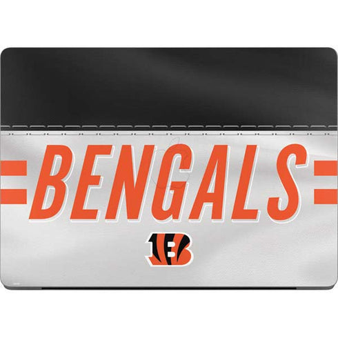 NFL Cincinnati Bengals White Striped MacBook Pro 14in (2021-24) Skin
