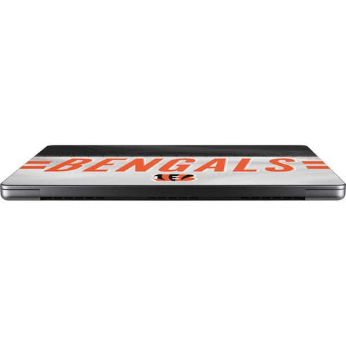 NFL Cincinnati Bengals White Striped MacBook Pro 14in (2021-24) Skin