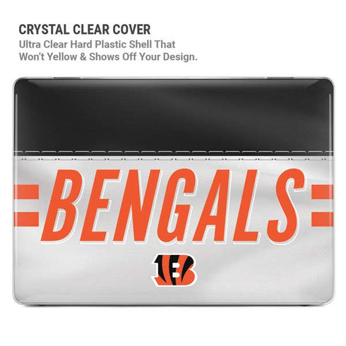 NFL Cincinnati Bengals White Striped MacBook Pro 16in (2019-20) Case plus Skin
