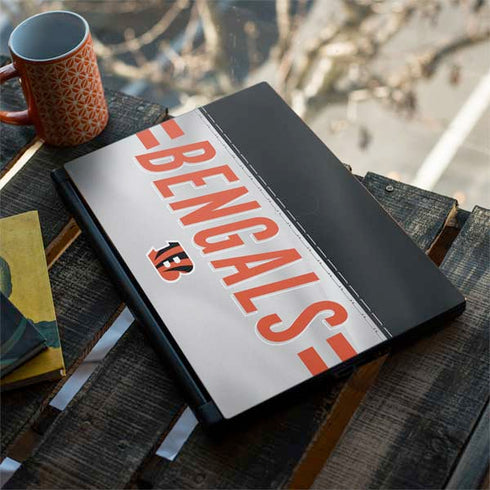 NFL Cincinnati Bengals White Striped MSI GS65 Stealth Laptop Skin