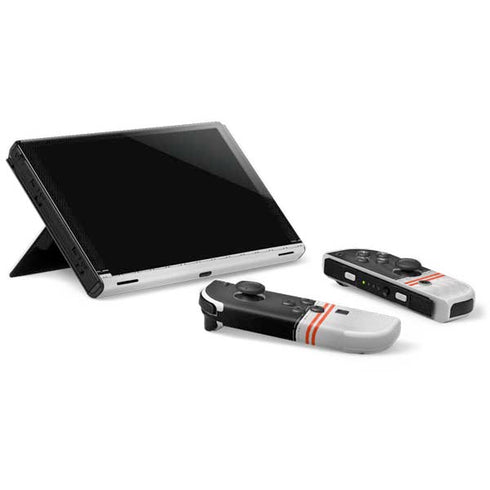 NFL Cincinnati Bengals White Striped Nintendo Switch OLED (2021) Skin