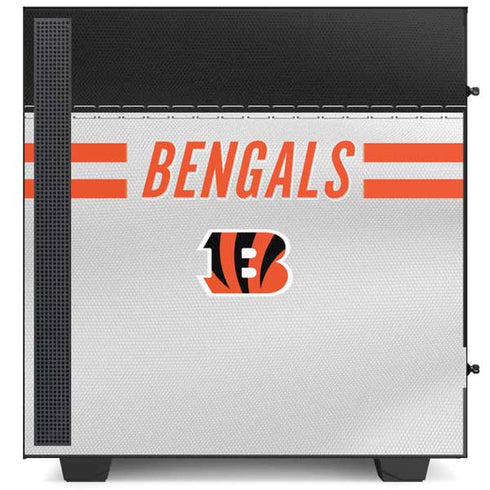 NFL Cincinnati Bengals White Striped NZXT H510 Compact ATX Mid-Tower Case Skin