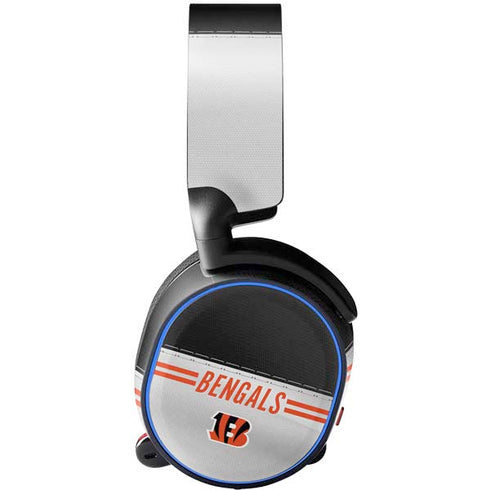 NFL Cincinnati Bengals White Striped SteelSeries Arctis 5 Skin